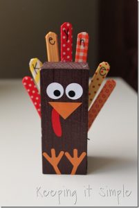 Thanksgiving Place Settings- 2×2 Wood Turkey and Pumpkin