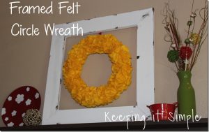 Framed Felt Circle Wreath