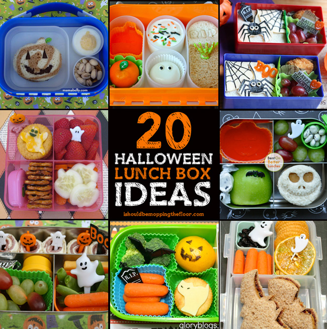20 Halloween Lunch Box Ideas: from simple to elaborate, there's something for every ghoul and boy! 