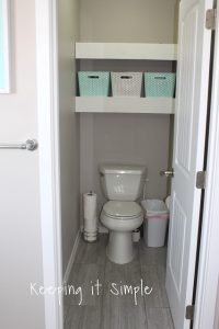 Storage Solution for Small Bathrooms- DIY Bathroom Shelves