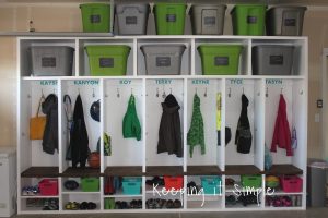 DIY Garage Mudroom Lockers with Lots of Storage