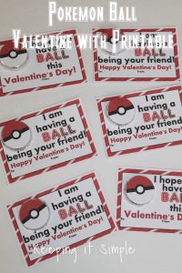 Boys Homemade Pokemon Valentines- Pokemon Ball with Printable