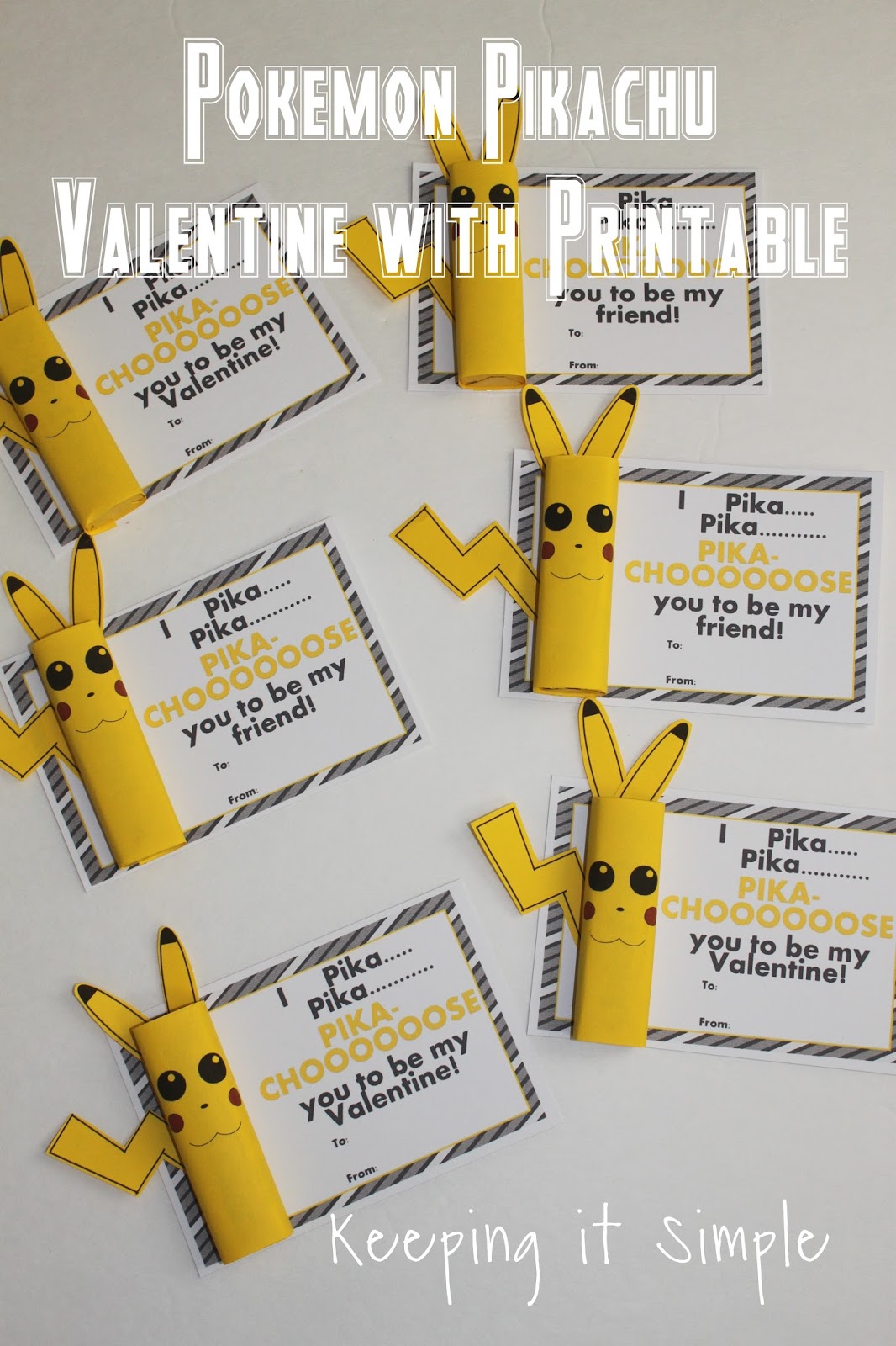 Boys Homemade Valentine- Pokemon Pikachu Valentines with Printable - Keeping it Simple Boys Homemade Valentine- Pokemon Pikachu Valentines with Printable - Keeping it Simple