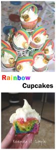 Rainbow Cupcakes and Fruit- Perfect for St. Patrick’s Day