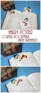 Harry Potter Corner Bookmark with Printable