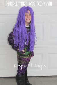 Purple Yarn Wig for Mal from Descendants 2 Costume