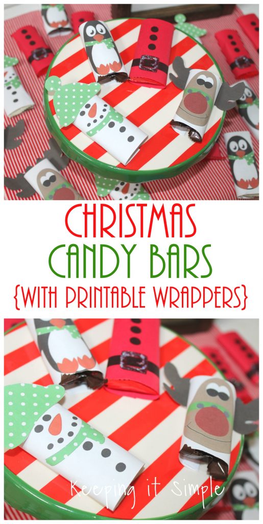 Easy Christmas Treat Candy Bars With Printable Wrappers Keeping It Simple
