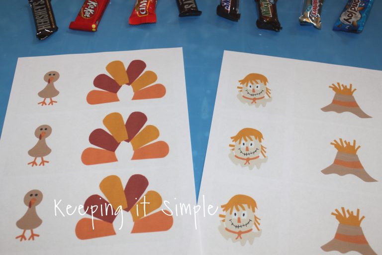 Thanksgiving Candy Bars with Printable Wrapper - Keeping it Simple