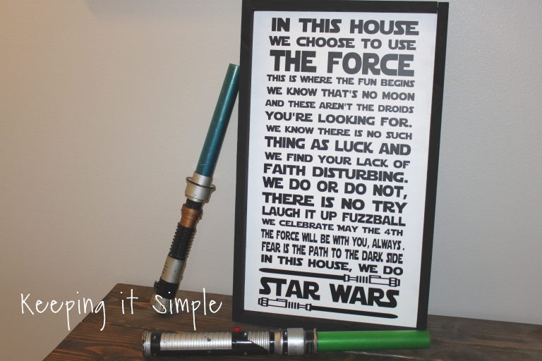 Star Wars Sign with SVG Cut File • Keeping it Simple