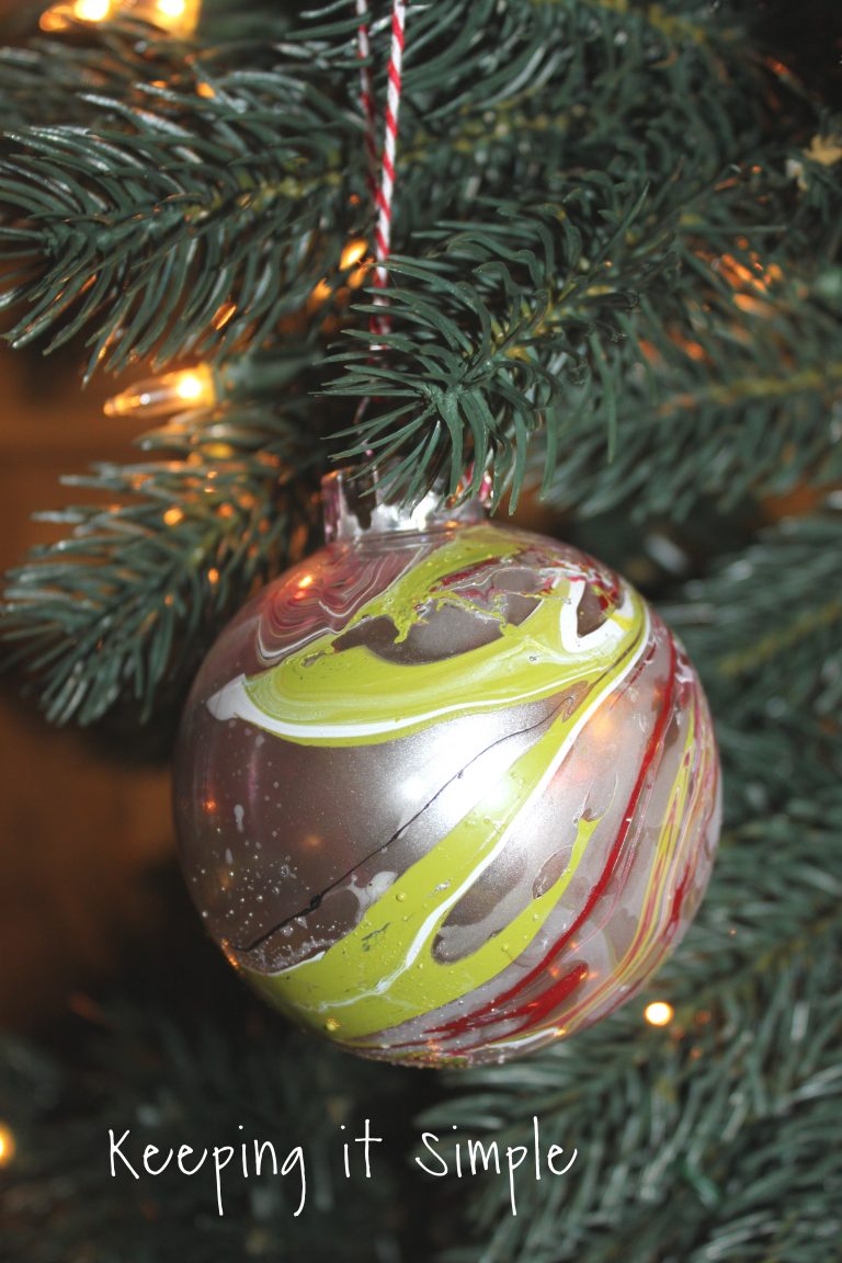 Nail Polish Dipped Christmas Ornaments Keeping it Simple