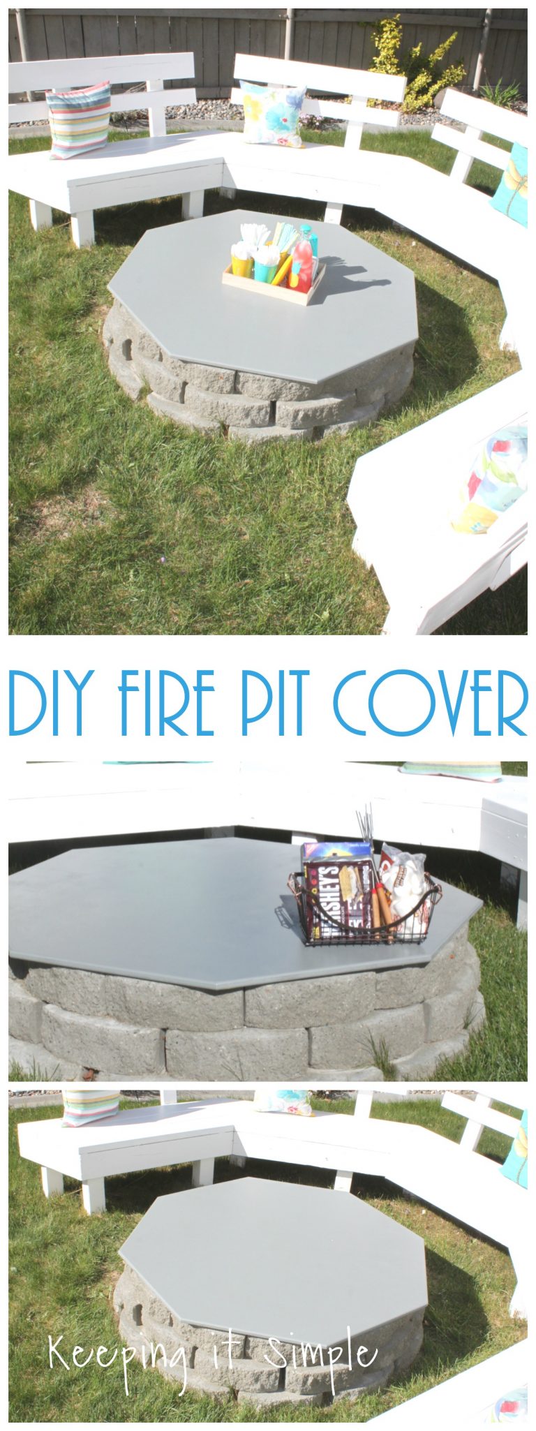Backyard Ideas DIY Fire Pit Cover Keeping it Simple