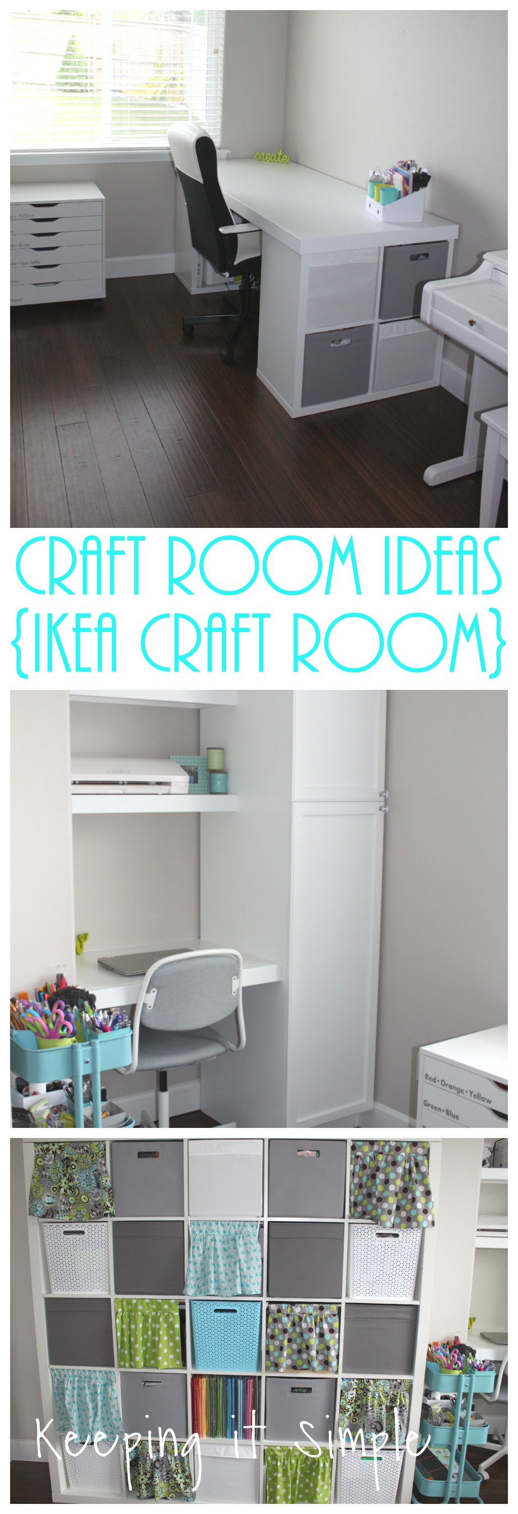 Craft Room Ideas, Organization and Storage {Ikea Craft Room} - Keeping it  Simple