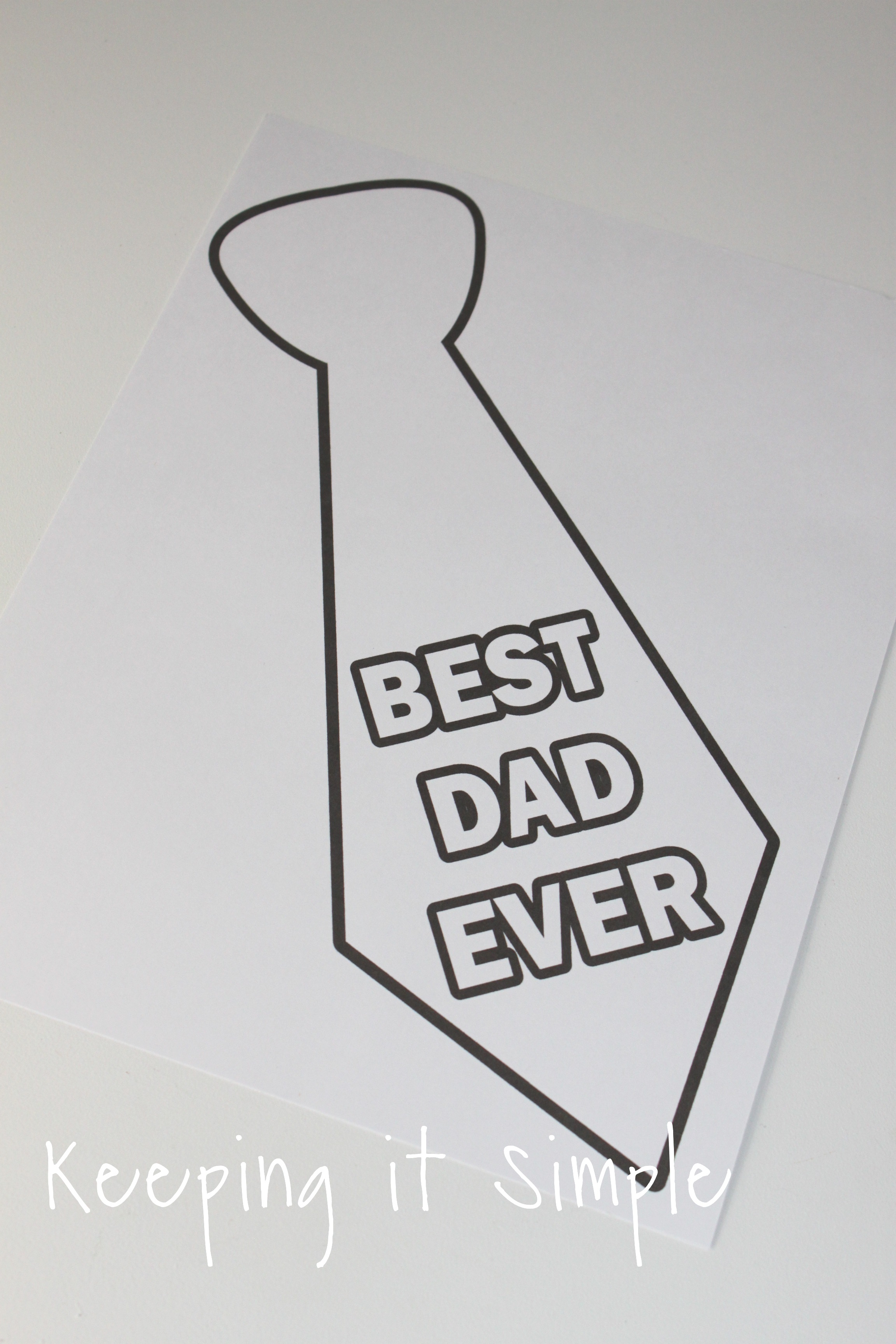 Printable Fathers Day Tie