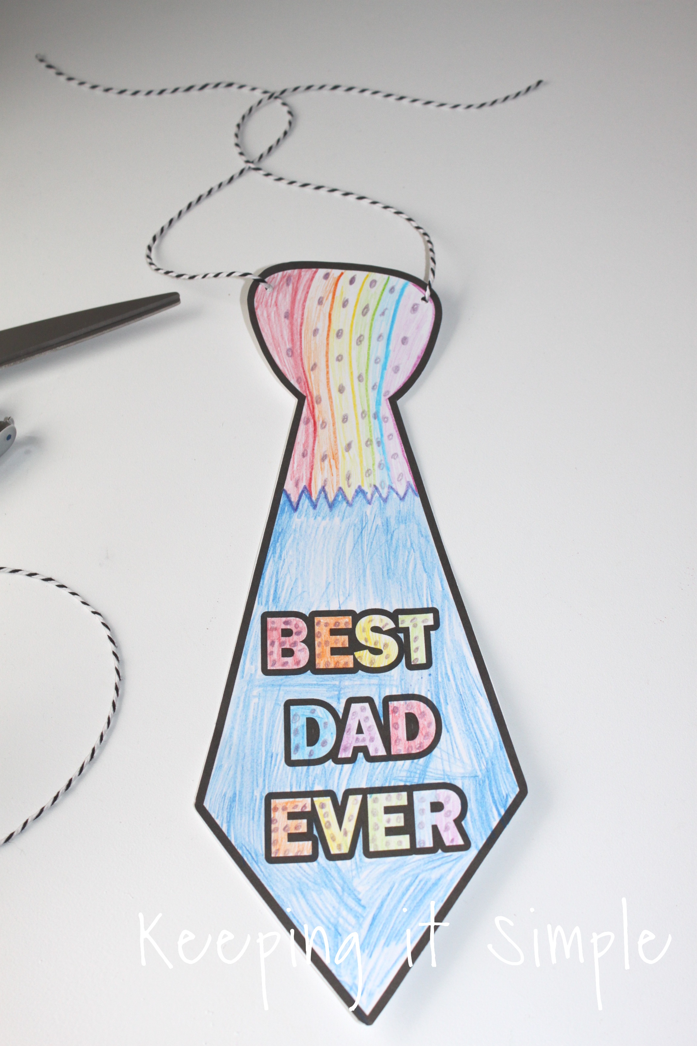 Father s Day Tie Coloring Page Printable 7 2 Keeping It Simple