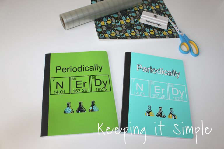 DIY Chemistry Notebook with Periodically Nerdy SVG Cut File Keeping