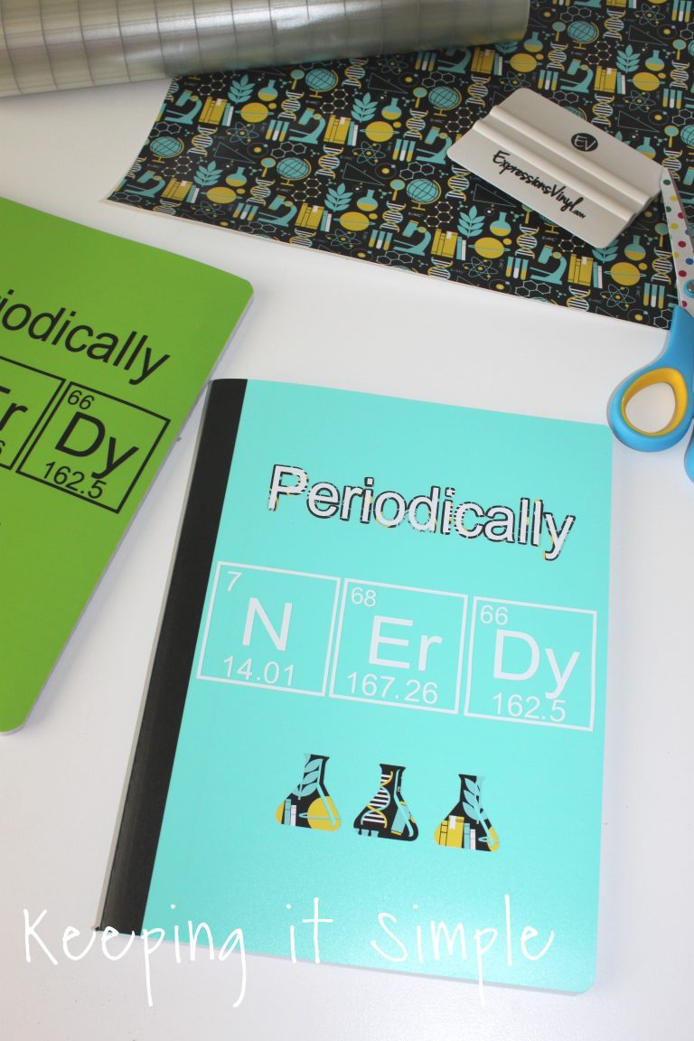 DIY Chemistry Notebook with Periodically Nerdy SVG Cut File Keeping