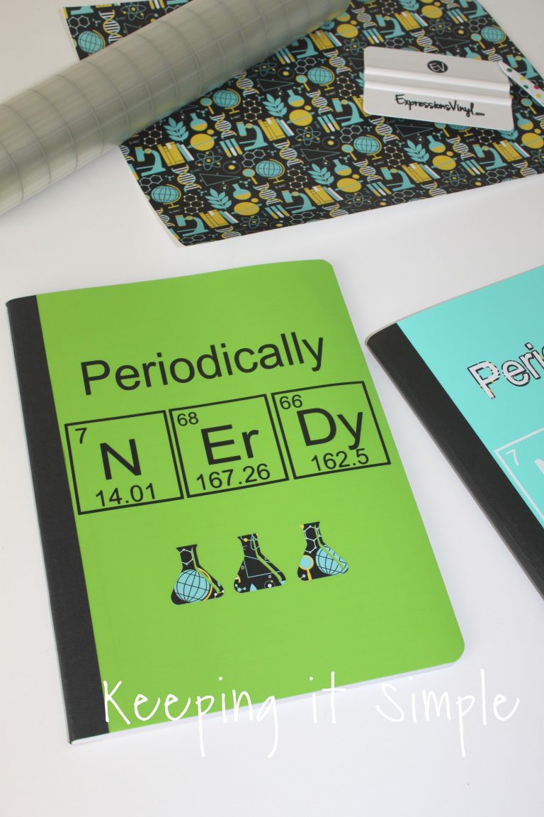 DIY Chemistry Notebook with Periodically Nerdy SVG Cut File Keeping