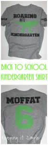 Back To School Kindergarten Shirt {Dinosaur Shirt}