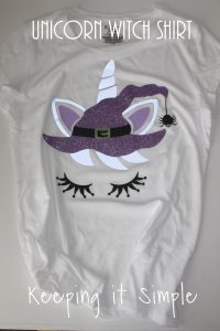 Girls Halloween Shirt {Unicorn Witch}
