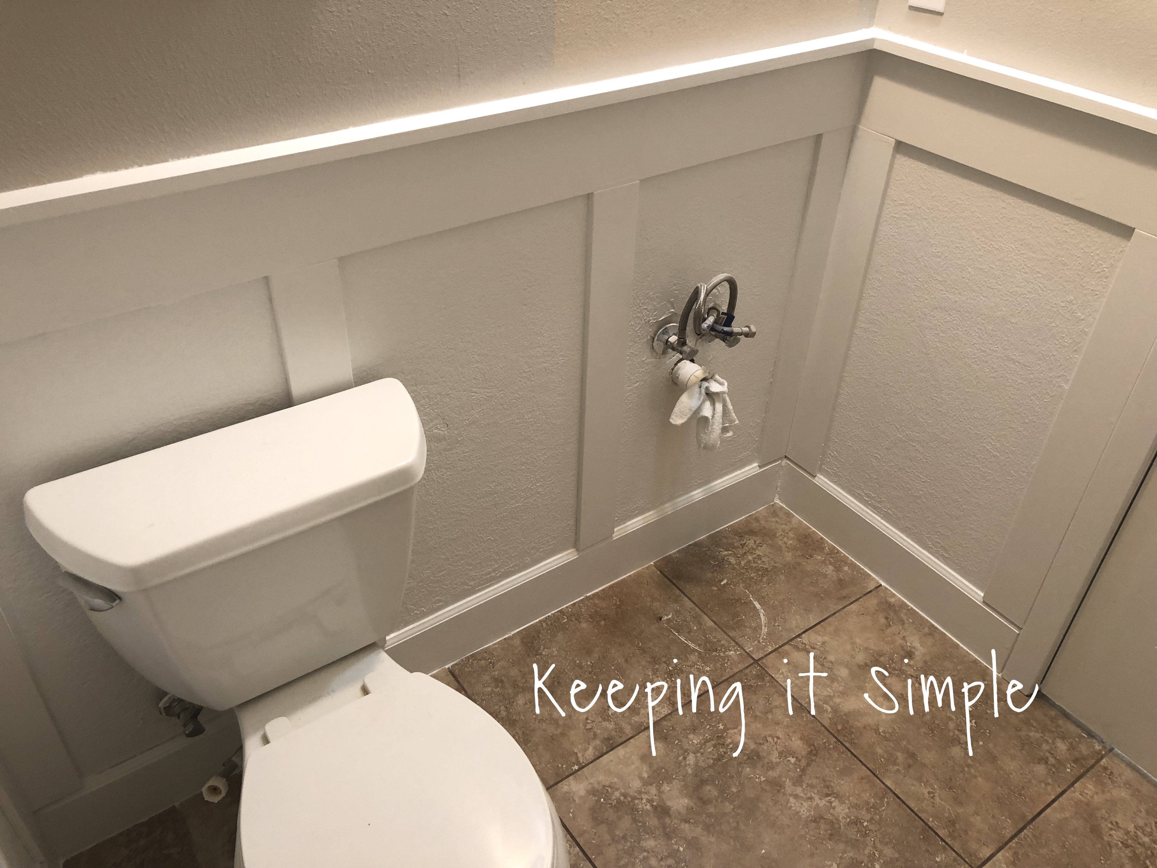 smallbathroomremodelwithshelvesandboardandbatten (14) Keeping
