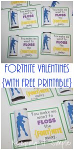 Homemade Fortnite Valentines with Free Printable