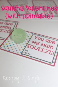 No Candy Valentines- Squishy Valentines with Printable
