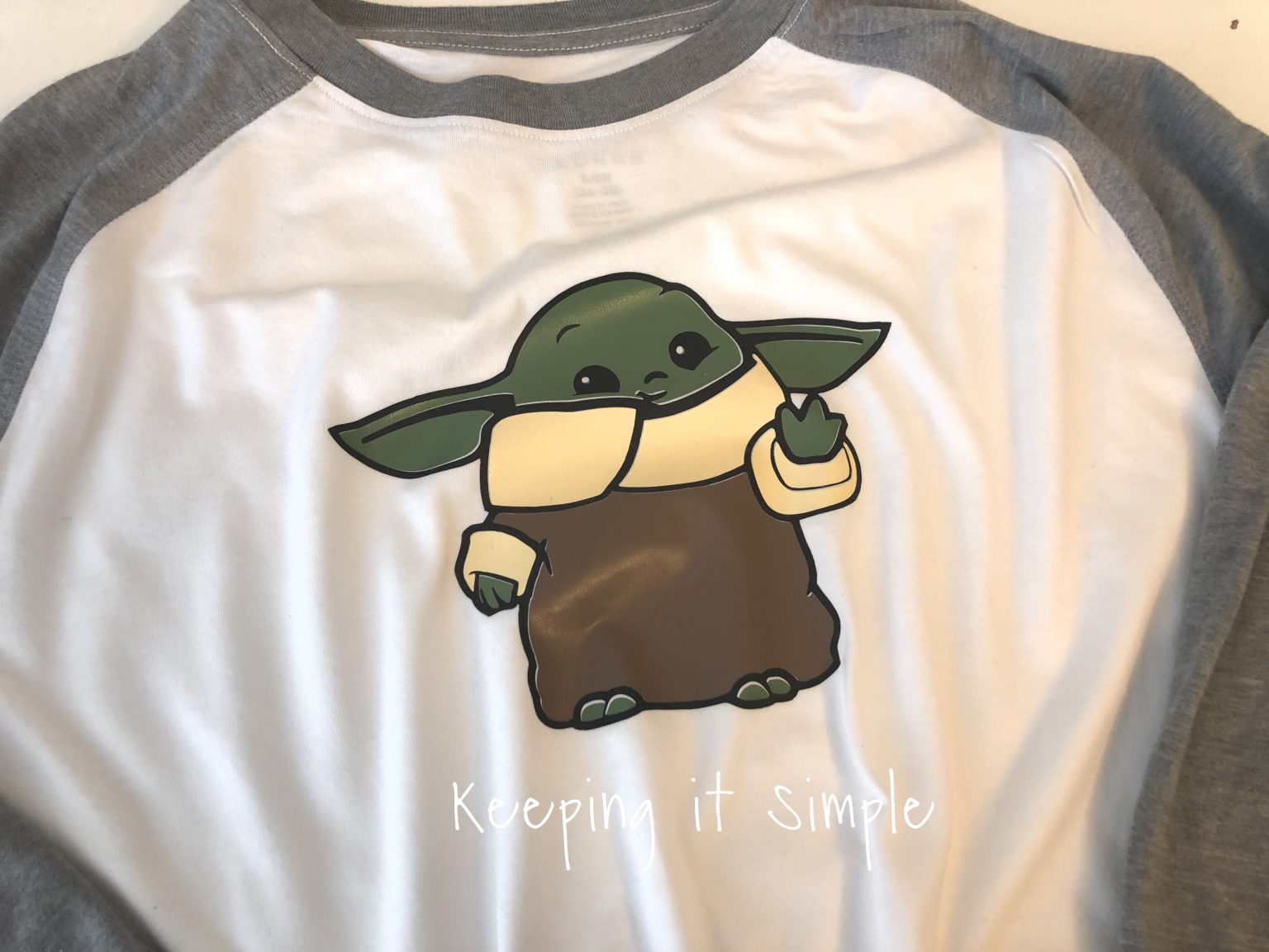 DIY Baby Yoda Shirt Keeping it Simple