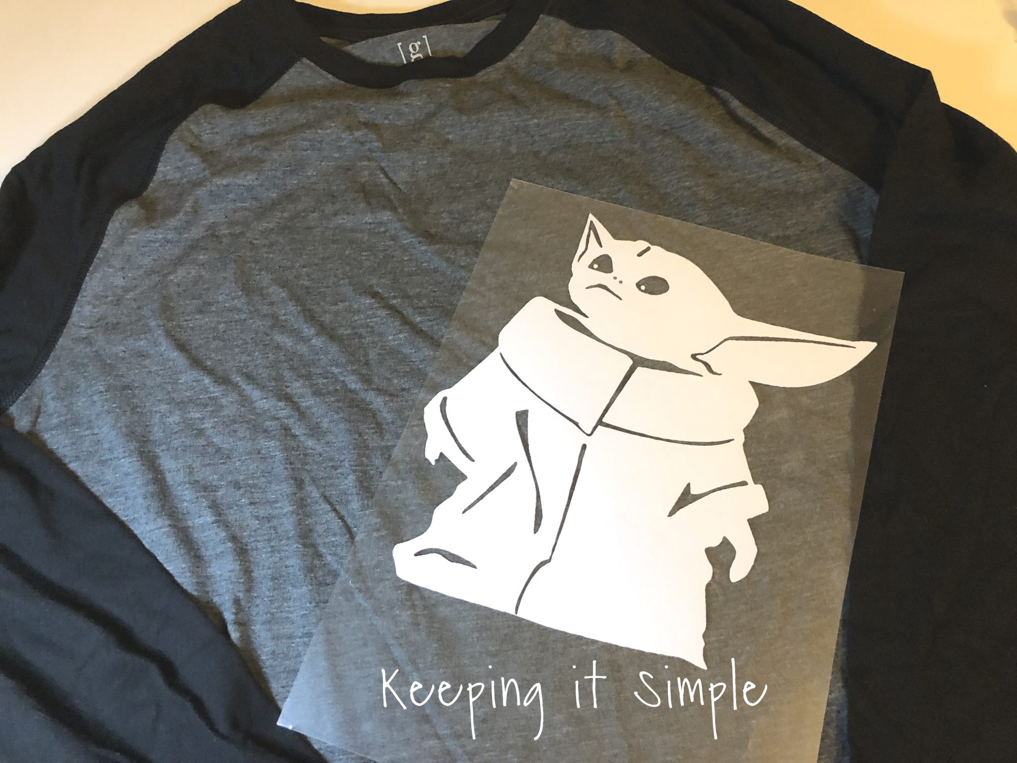 DIY Baby Yoda Shirt Keeping it Simple