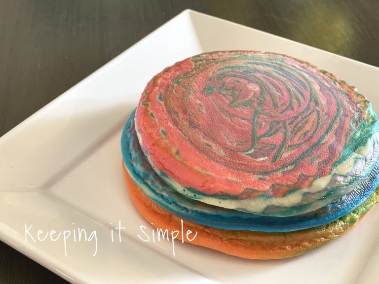Tie Dye Pancakes {Best Pancake Recipe Ever} Keeping it Simple
