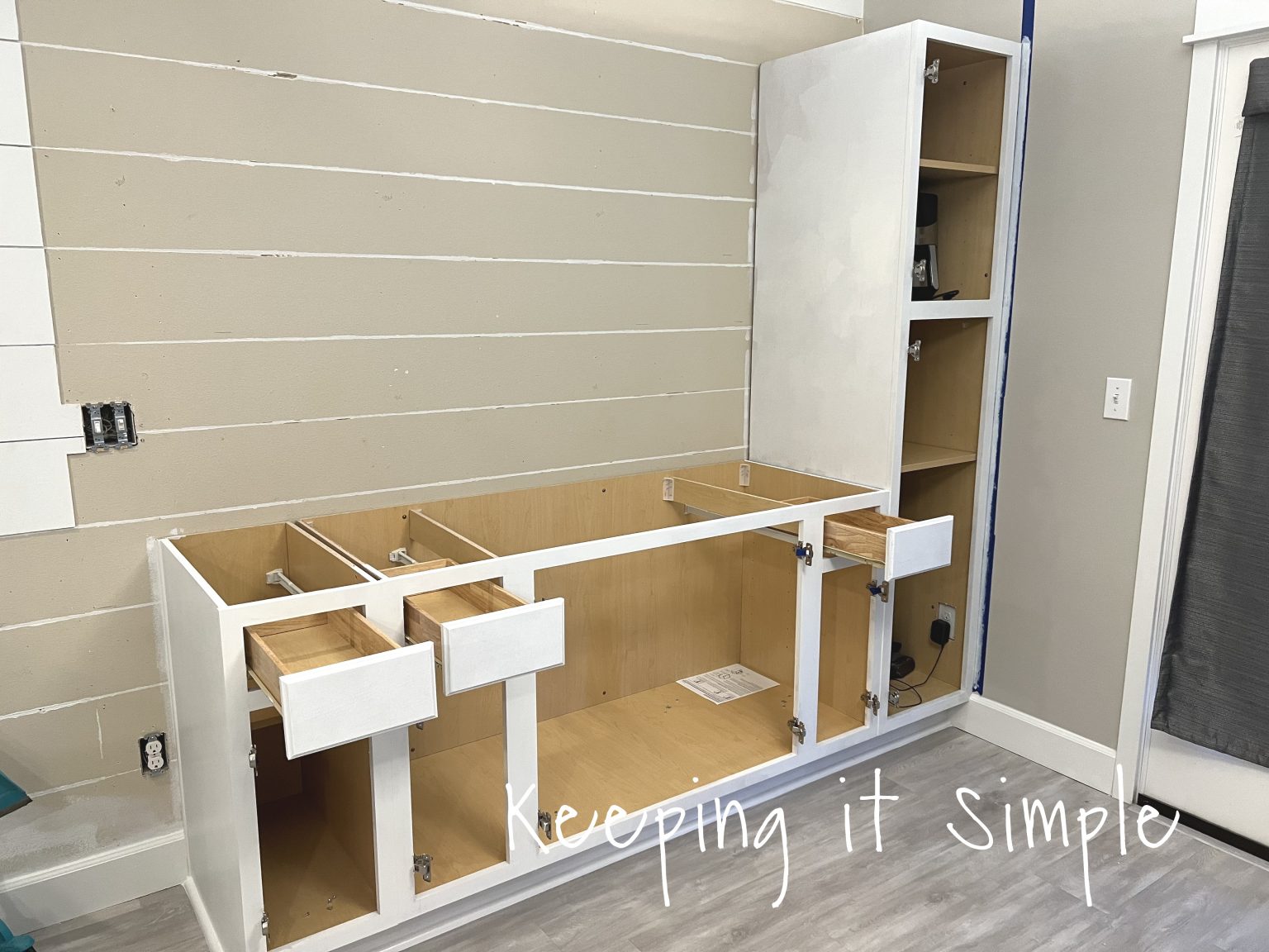 Dining Room Cabinets- How to Add Extra Kitchen Cabinets - Keeping it Simple