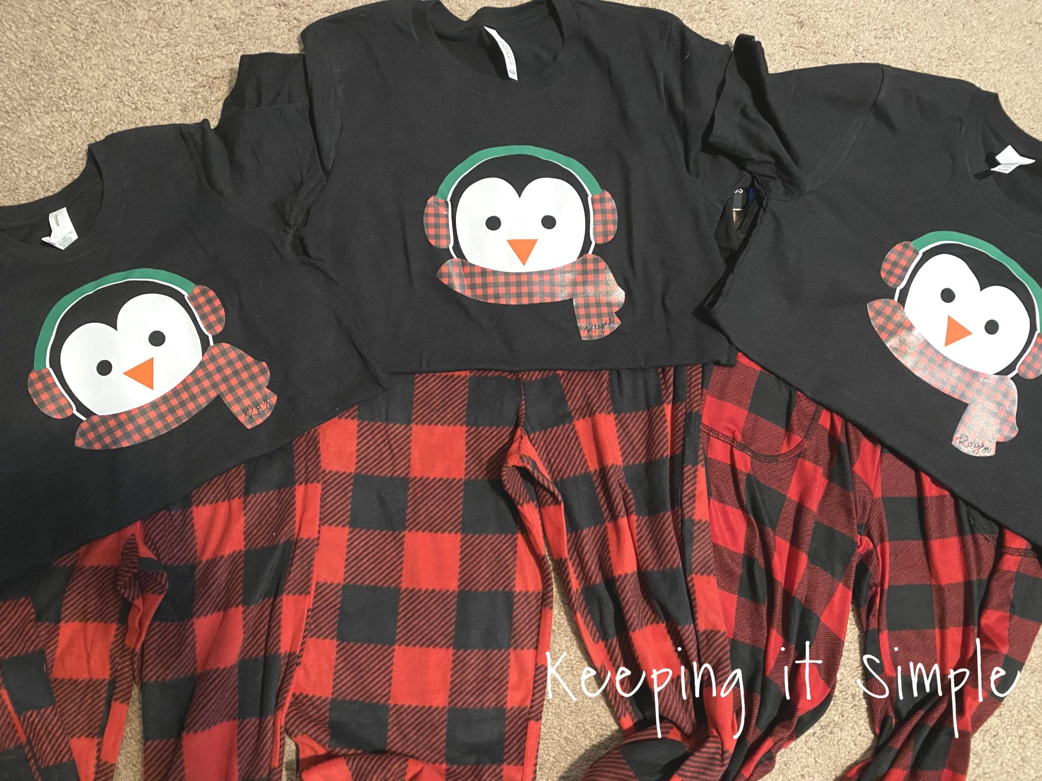 Matching Penguin Christmas Pajamas Keeping it Simple