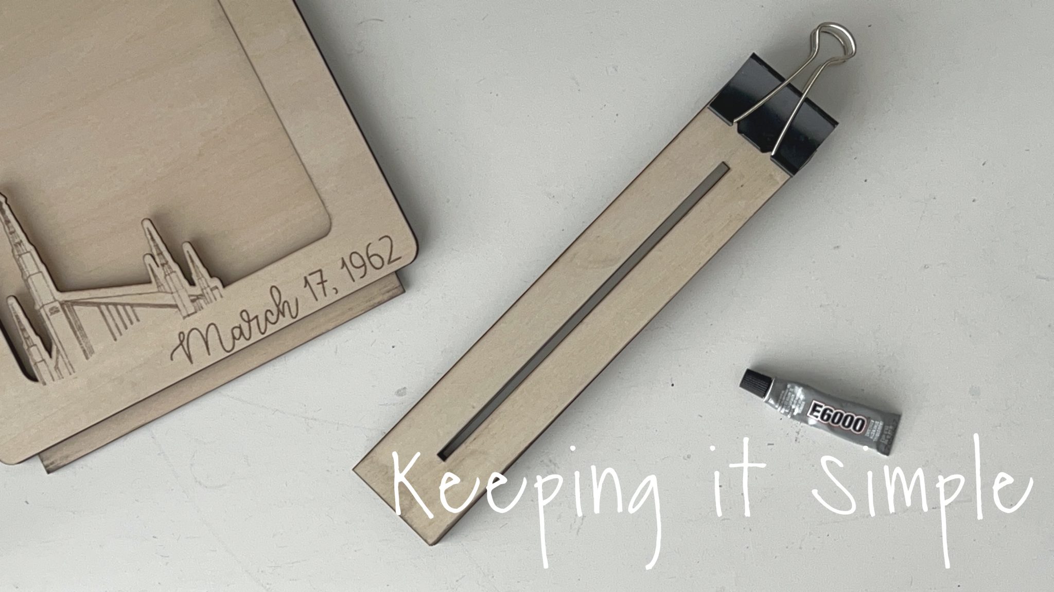 Engraved Wooden Picture Frame with Boise Temple Keeping it Simple