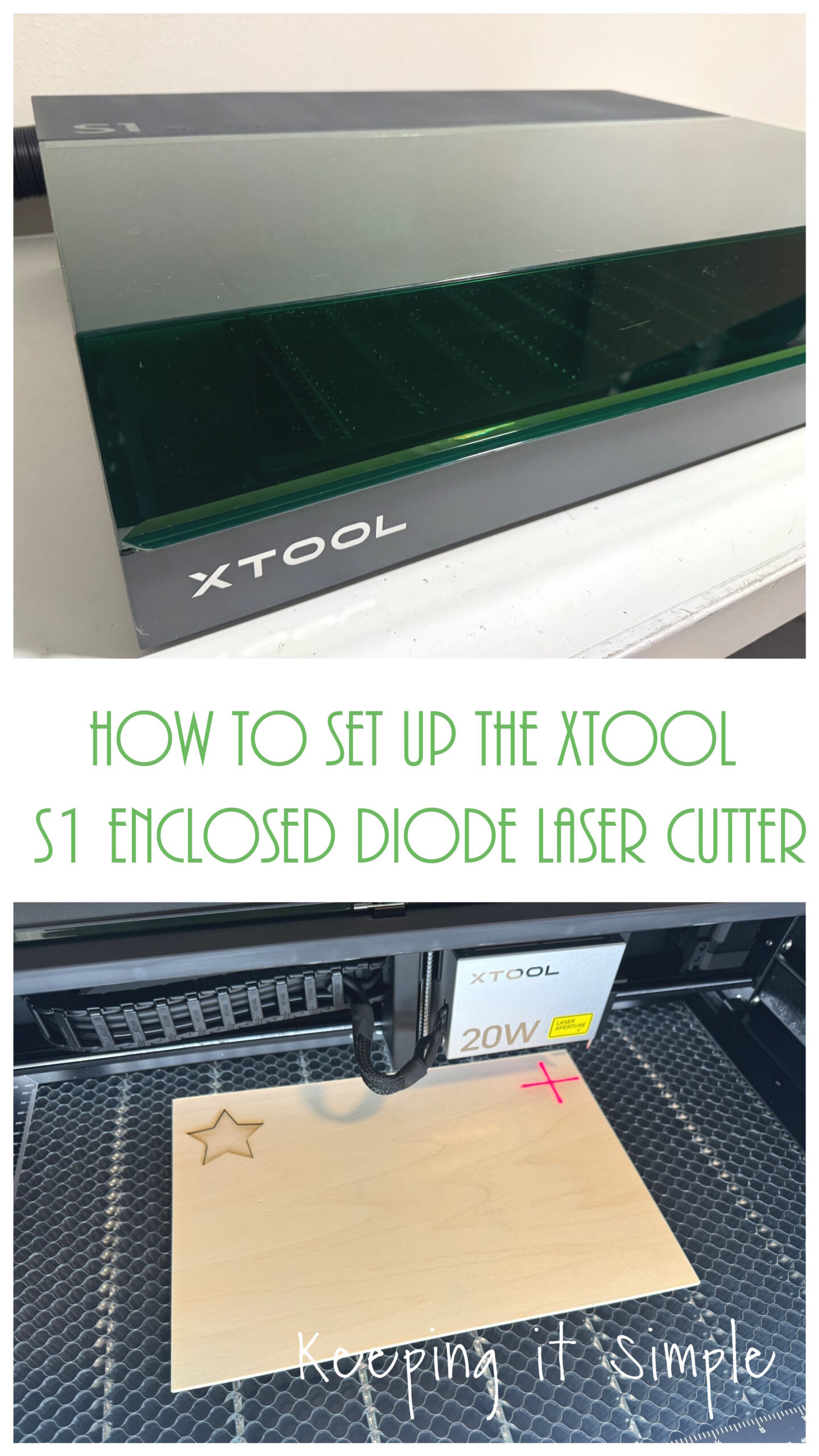 How to Set up the xTool S1 Enclosed Diode Laser Cutter - Keeping